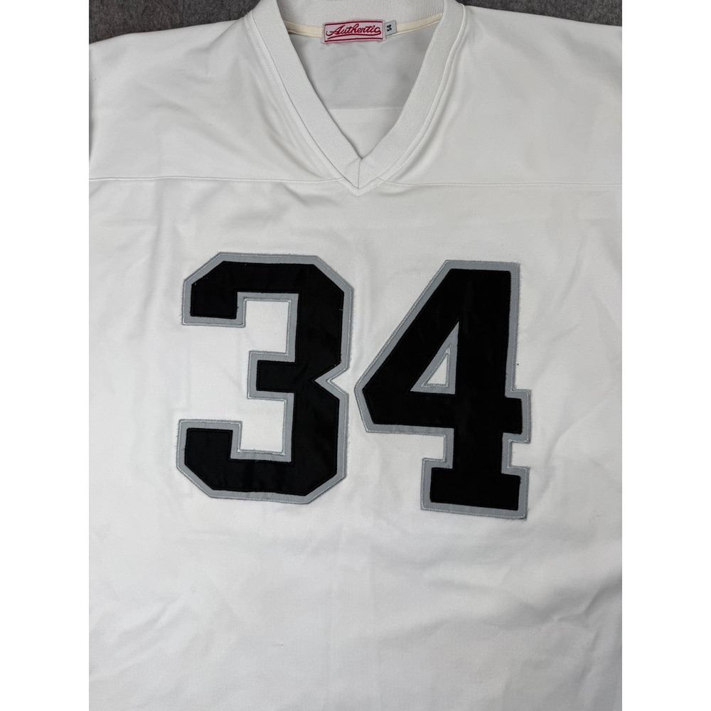 Authentic Football Jersey Mens 54 White Polyester 1987 Bo Jackson 34 Throwback - Picture 2 of 11